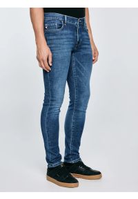 Big-Star - Jeansy męskie skinny z przetarciami niebieskie Jeffray 366. Okazja: na co dzień. Stan: obniżony. Kolor: niebieski. Styl: elegancki, klasyczny, casual #5