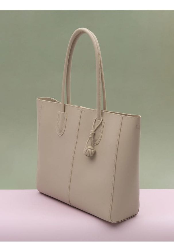 Sinsay - Torebka - beżowy. Kolor: beżowy