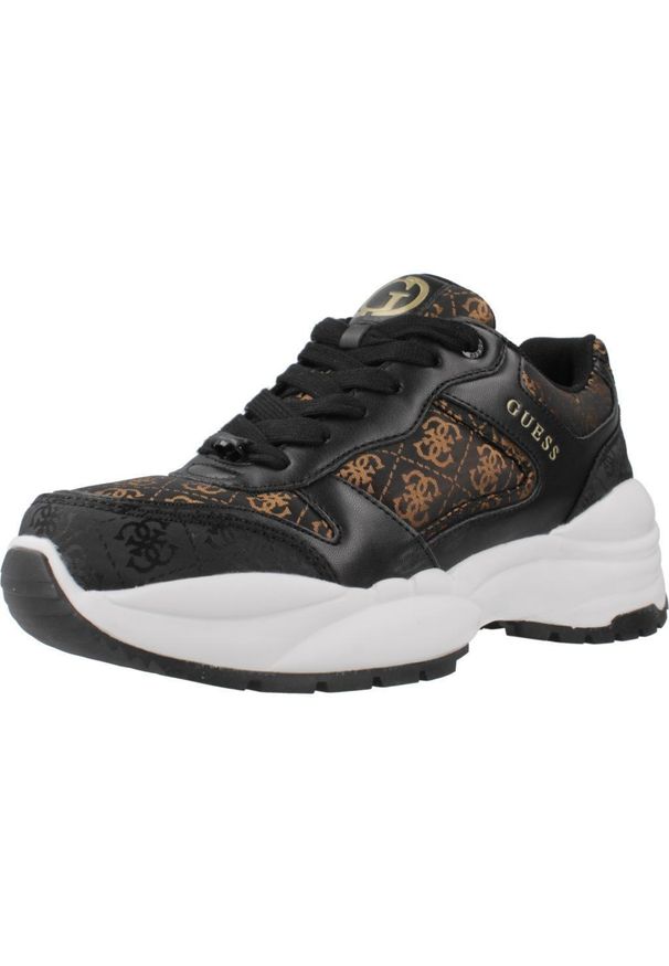 Guess - Kapcie GUESS FLFSAM FAL12 Czarny. Kolor: czarny. Materiał: syntetyk, tkanina. Styl: sportowy