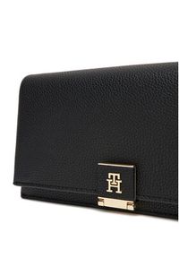 TOMMY HILFIGER - Tommy Hilfiger Torebka Th Her Mini Crossover AW0AW17949 Czarny. Kolor: czarny. Materiał: skórzane