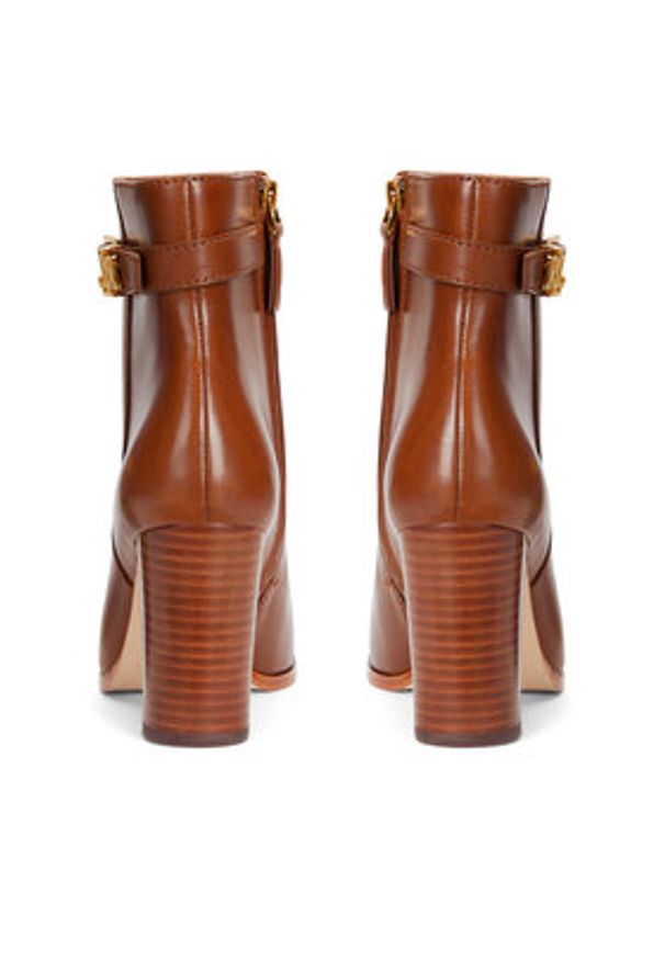 Lauren Ralph Lauren - LAUREN RALPH LAUREN Botki 802937808002 Brązowy. Kolor: brązowy. Materiał: skóra