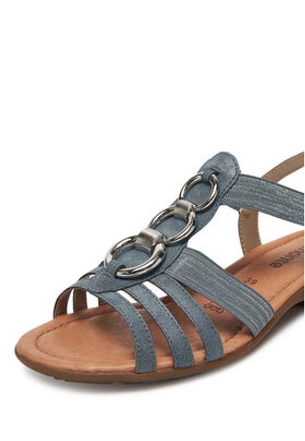 Remonte Sandały R3605-12 Niebieski. Kolor: niebieski. Materiał: skóra