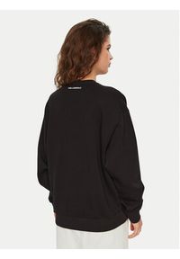 Karl Lagerfeld - KARL LAGERFELD Bluza A1W20045 Czarny Regular Fit. Typ kołnierza: dekolt w karo. Kolor: czarny. Materiał: bawełna #4