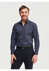 Pako Lorente - PAKO LORENTE – Męska koszula w kwiatowy mikrowzór. Materiał: bawełna, elastan. Długość rękawa: długi rękaw. Długość: długie. Wzór: kwiaty. Sezon: lato, wiosna