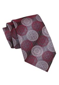 Krawat Męski - Alties - Odcienie Czerwieni, Rozety. Kolor: czerwony. Materiał: tkanina. Styl: elegancki, wizytowy