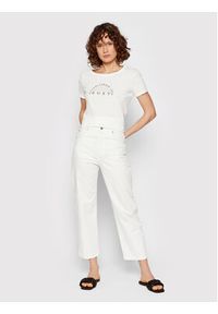 Roxy T-Shirt Oceanaholic ERJZT05354 Biały Relaxed Fit. Kolor: biały. Materiał: bawełna, syntetyk