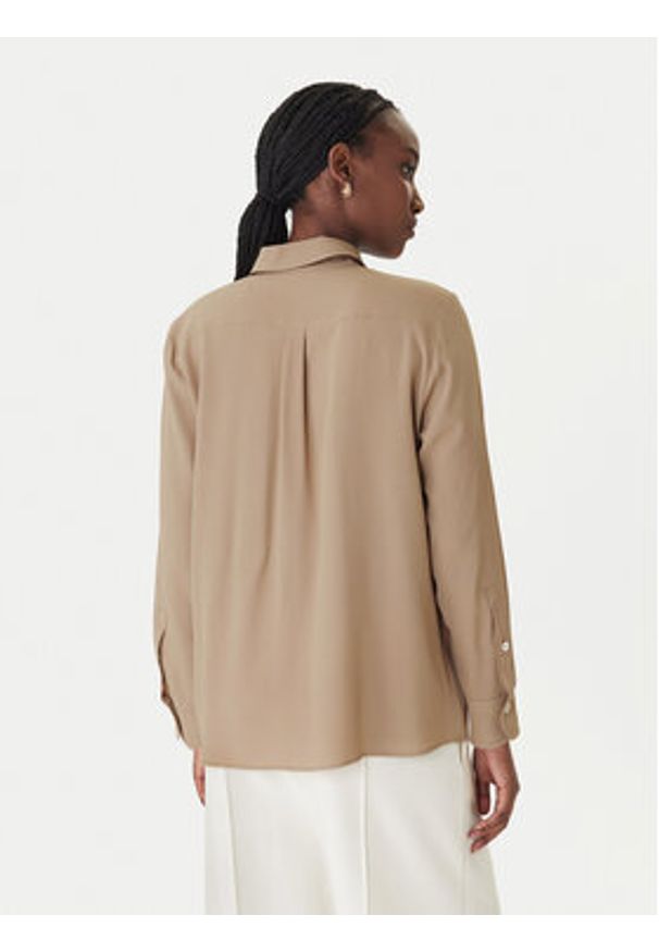 Marella Koszula Febe 2613111051 Beżowy Regular Fit. Kolor: beżowy. Materiał: acetat