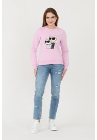 Karl Lagerfeld - KARL LAGERFELD Lawendowa bluza Ikonik 2.0 Sweatshirt. Kolor: fioletowy #2