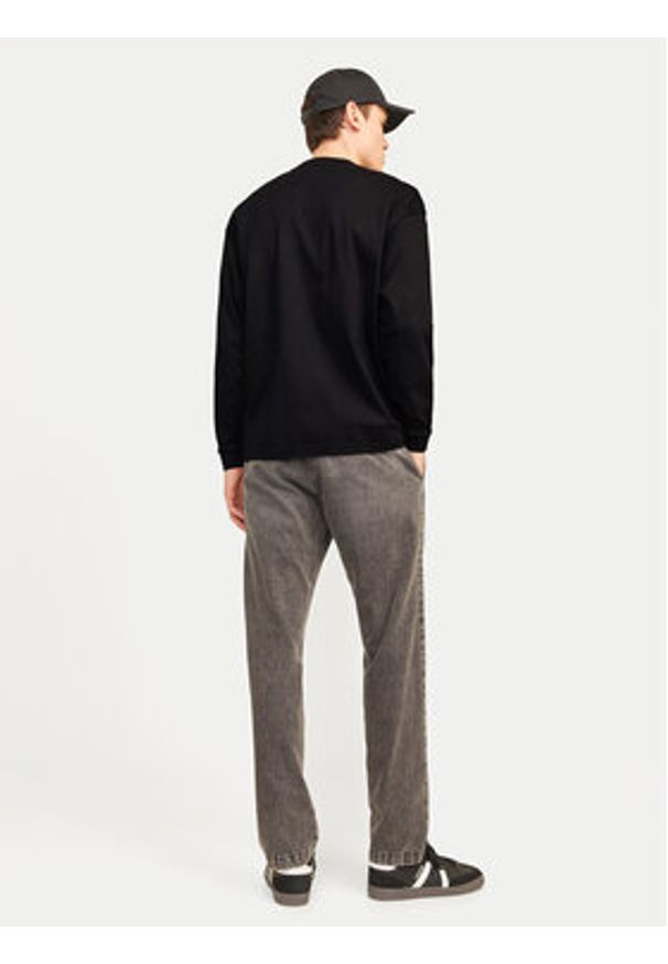 Jack & Jones - Jack&Jones Longsleeve Urban Edge 12256422 Czarny Loose Fit. Kolor: czarny. Materiał: bawełna. Długość rękawa: długi rękaw