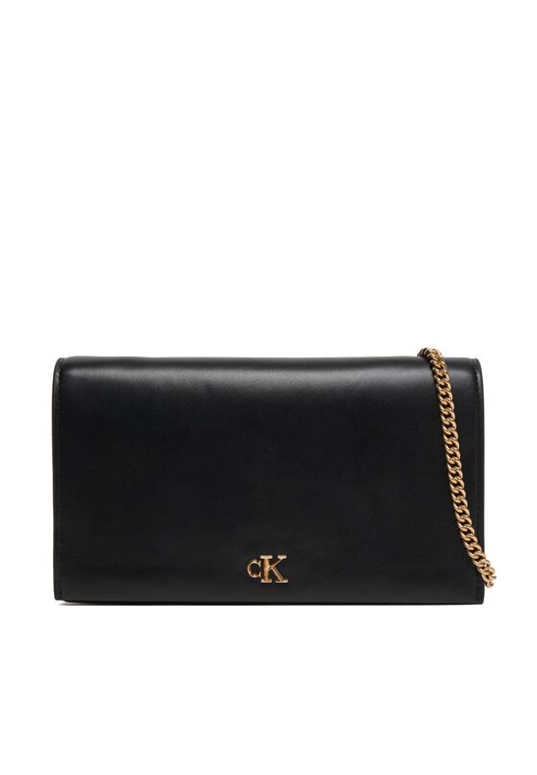 Calvin Klein Torebka Ck Wallet On Chain LV04F3319G Czarny. Kolor: czarny. Materiał: skórzane