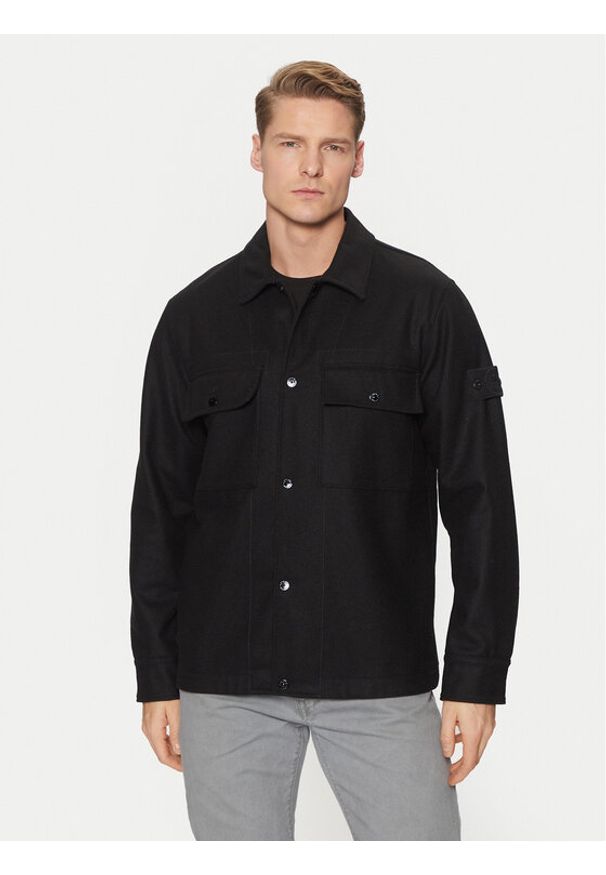 Stone Island Kurtka przejściowa 8115120F4 Czarny Regular Fit. Kolor: czarny. Materiał: wełna