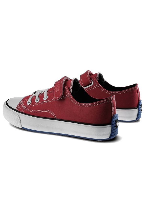 Big-Star - Czerwone Trampki Big Star Dziecięce Wygodne Buty. Okazja: na uczelnię. Zapięcie: rzepy. Kolor: czerwony. Materiał: materiał, guma. Szerokość cholewki: normalna