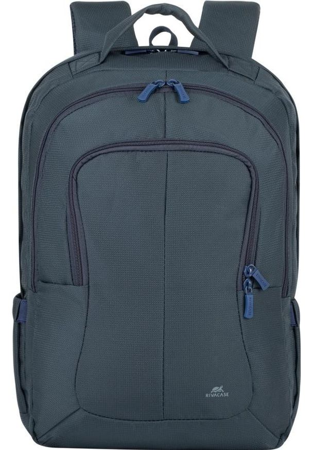 RIVACASE - Plecak Rivacase 8460 ciemno niebieski. Kolor: niebieski. Materiał: materiał, poliester. Wzór: paski. Styl: młodzieżowy, elegancki, casual