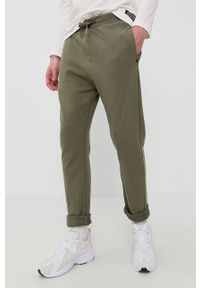 Tom Tailor Spodnie męskie kolor zielony gładkie. Kolor: zielony. Materiał: bawełna, dzianina. Wzór: gładki #3