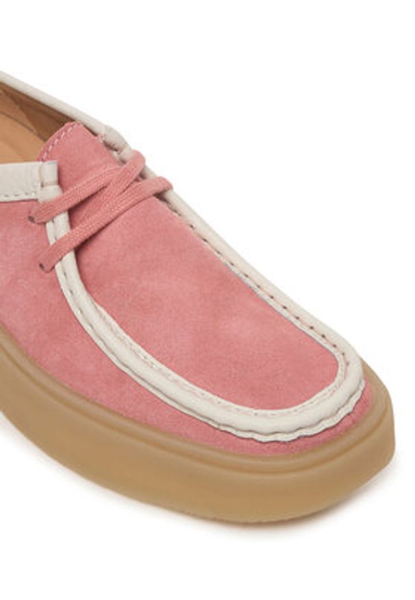 Clarks Półbuty Torview W 26186675 Różowy. Kolor: różowy. Materiał: skóra, zamsz