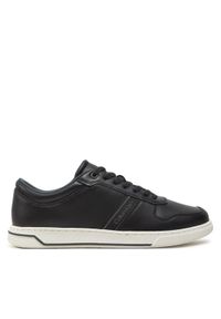 Calvin Klein Sneakersy Low Top Lace Up Logo HM0HM01491 Czarny. Kolor: czarny. Materiał: skóra #1