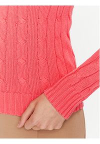 Polo Ralph Lauren Sweter 211891640014 Różowy Regular Fit. Typ kołnierza: polo. Kolor: różowy. Materiał: bawełna #6
