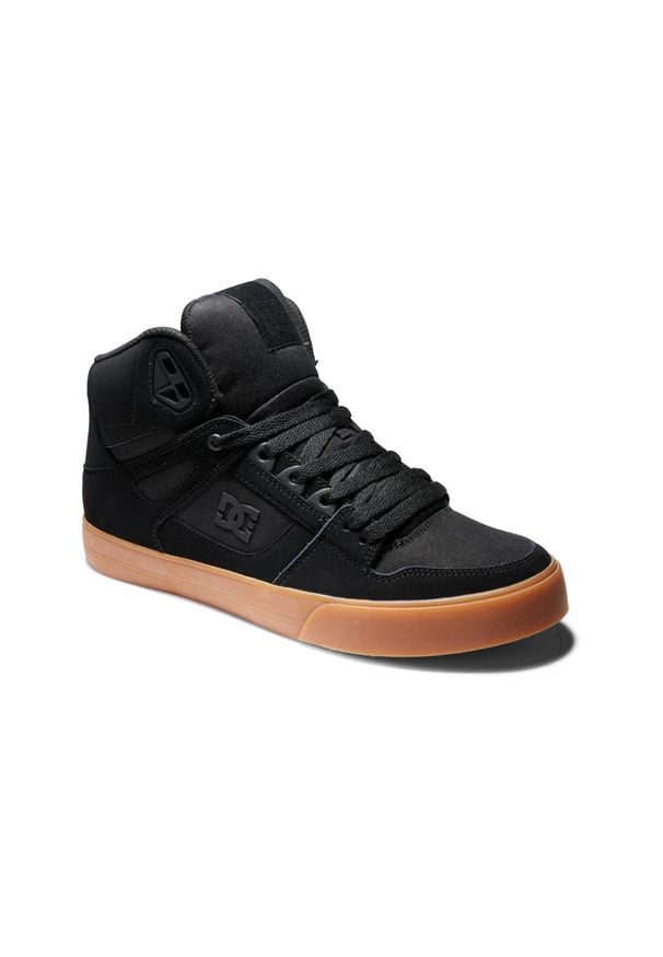 DC Shoes - Buty dla Mężczyzn PURE HIGH-TOP Czarny. Wysokość cholewki: za kostkę. Kolor: czarny. Materiał: skóra, guma, tkanina