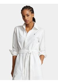 Polo Ralph Lauren Sukienka koszulowa N Cory Dr 211928804001 Biały Straight Fit. Typ kołnierza: polo. Kolor: biały. Materiał: bawełna. Typ sukienki: koszulowe #2