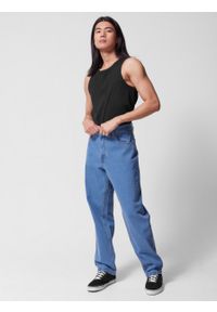 outhorn - Jeansy straight z prostymi nogawkami męskie - niebieskie. Kolor: niebieski. Materiał: jeans. Styl: klasyczny #5