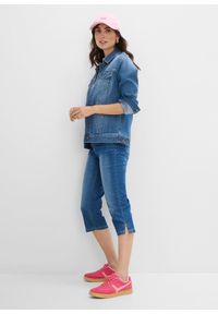 bonprix - Komfortowe jeansy rybaczki (2 szt.). Okazja: na co dzień. Kolor: niebieski. Styl: casual #2