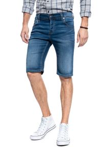 Mustang - MUSTANG CHICAGO SHORT MĘSKIE SZORTY KRÓTKIE SPODENKI DENIM BLUE 1011731 5000 682. Okazja: na spacer, na co dzień. Materiał: denim. Długość: krótkie. Sezon: lato. Styl: klasyczny, elegancki, casual #4
