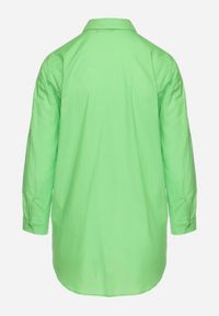 Born2be - Zielona Bawełniana Koszula Klasyczna z Kieszeniami Sasana. Okazja: na co dzień. Kolor: zielony. Materiał: bawełna. Styl: klasyczny #2