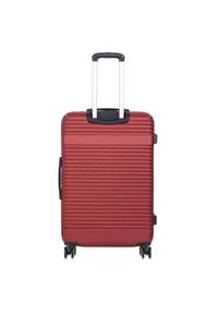 Ochnik - Komplet walizek na kółkach 19''/24''/28''. Kolor: czerwony. Materiał: materiał, poliester, guma, kauczuk #9