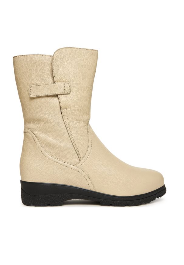 Botki Caprice. Kolor: kremowy