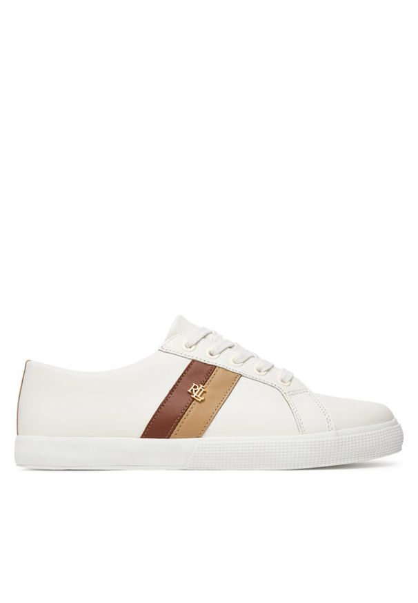 Lauren Ralph Lauren - LAUREN RALPH LAUREN Sneakersy Janson II 802925365012 Biały. Kolor: biały. Materiał: skóra
