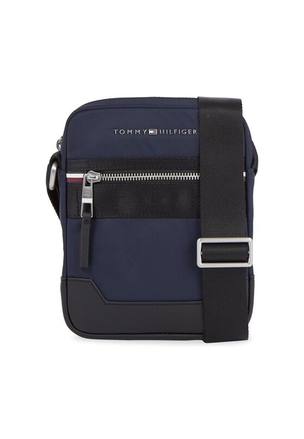 TOMMY HILFIGER - Tommy Hilfiger Saszetka Th Elevated Nylon Mini Reporter AM0AM11575 Granatowy. Kolor: niebieski. Materiał: materiał