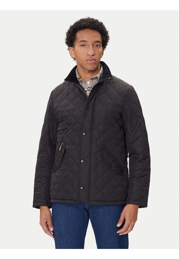 Barbour Kurtka przejściowa Chelsea MQU0006BK11 Czarny Regular Fit. Kolor: czarny. Materiał: syntetyk