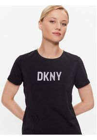 DKNY T-Shirt P03ZBDNA Czarny Regular Fit. Kolor: czarny. Materiał: bawełna #5