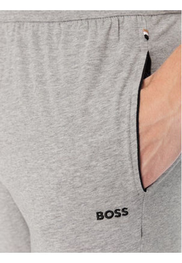 BOSS Spodnie dresowe Mix&Match 50515365 Szary Regular Fit. Kolor: szary. Materiał: bawełna