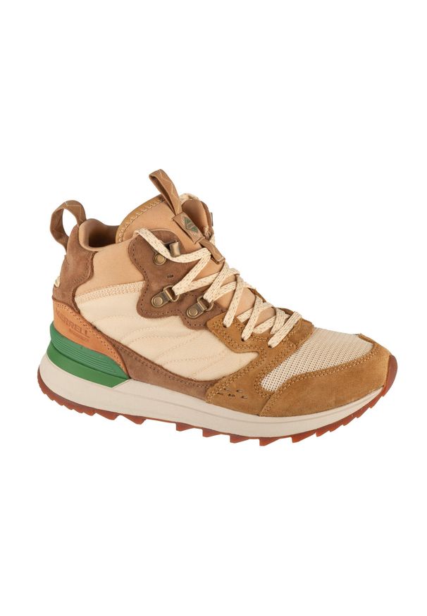 Merrell - Buty sportowe Sneakersy damskie, Apline 83 Sneaker Recraft Mid WP. Kolor: beżowy. Materiał: zamsz, materiał, syntetyk. Sport: turystyka piesza