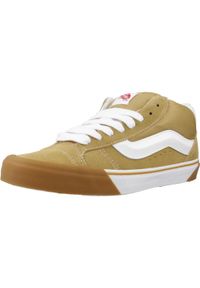 Tenisówki Vans Model Knu Mid Kolor Jasnobrązowy. Kolor: brązowy, wielokolorowy, beżowy. Materiał: tkanina