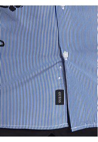Guess Koszula M3YH76 WEJ60 Niebieski Regular Fit. Kolor: niebieski. Materiał: bawełna