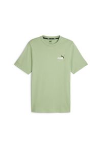 Podkoszulek Puma Ess 2 Col Small Logo Tee, Mężczyźni. Kolor: zielony. Długość rękawa: krótki rękaw. Długość: krótkie