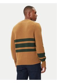 Lacoste Sweter AH5180 Brązowy Regular Fit. Kolor: brązowy. Materiał: wełna #5