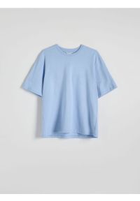 Reserved - T-shirt comfort fit - jasnoniebieski. Kolor: niebieski. Materiał: bawełna, dzianina