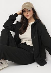 Born2be - Czarny Komplet Dresowy Bluza z Kapturem i Joggery Rerialda. Kolor: czarny. Materiał: dresówka #2