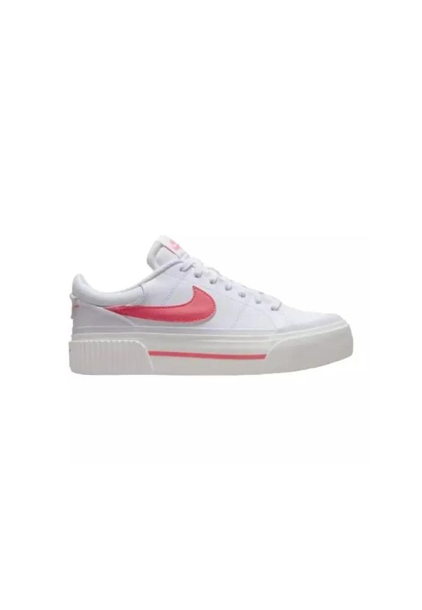 Buty do chodzenia damskie Nike Court Legacy Lift. Zapięcie: sznurówki. Kolor: biały. Materiał: materiał, skóra. Szerokość cholewki: normalna. Model: Nike Court. Sport: turystyka piesza