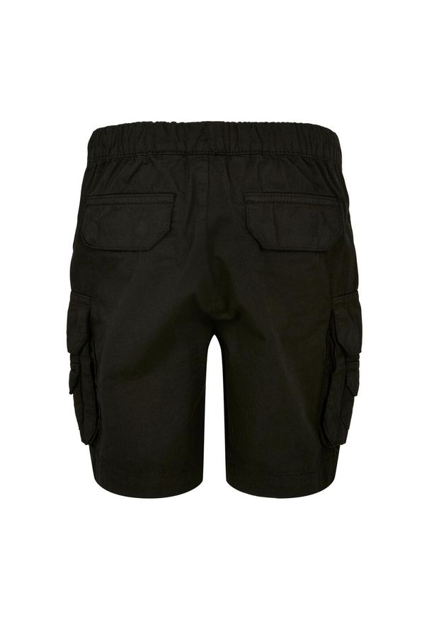 Urban Classics - Chłopięce Spodenki Cargo Z Podwójną Kieszenią. Kolor: czarny. Sport: turystyka piesza