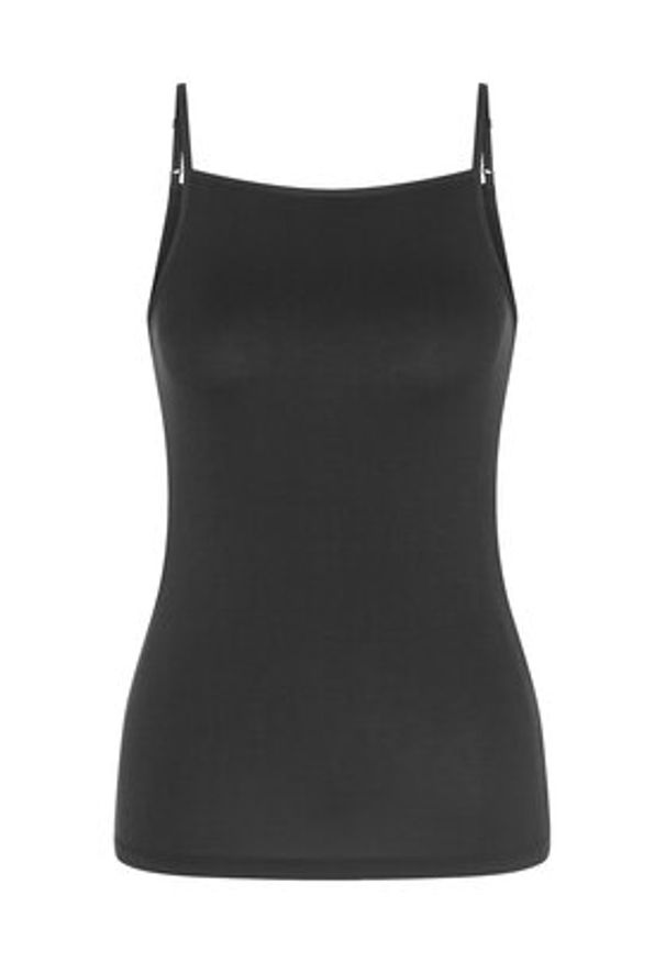 Triumph Top Beauty Layers 10227206 Czarny Slim Fit. Kolor: czarny. Materiał: wiskoza
