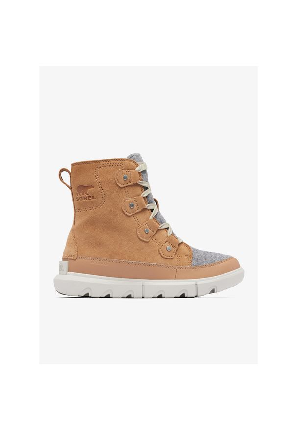 sorel - Buty zimowe damskie Sorel Explorer Next Joan WP. Kolor: beżowy. Sezon: zima. Styl: sportowy