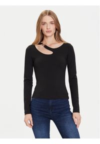 Guess Bluzka W5BP18 KC7M2 Czarny Slim Fit. Kolor: czarny. Materiał: syntetyk #1
