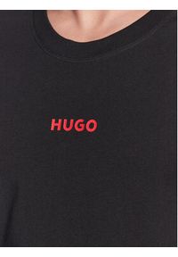 Hugo T-Shirt Linked 50480246 Czarny Regular Fit. Kolor: czarny. Materiał: bawełna