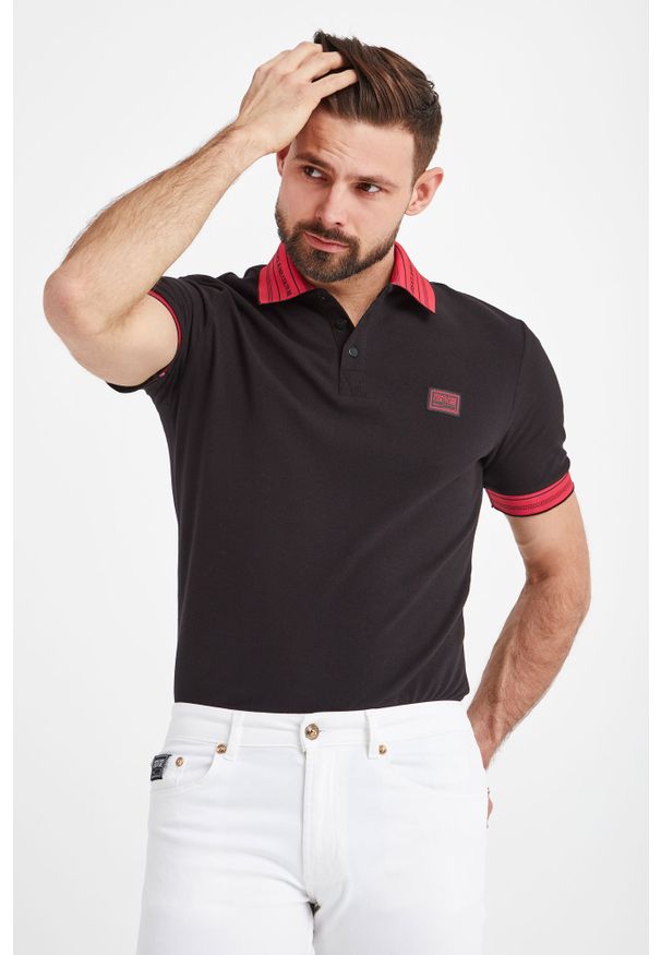 Versace Jeans Couture - POLO VERSACE JEANS COUTURE. Typ kołnierza: polo. Wzór: jednolity, nadruk. Styl: sportowy