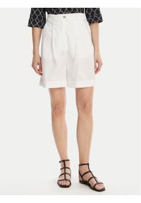 Max Mara Beachwear Bermudy Sultano 2516141019 Biały Relaxed Fit. Kolor: biały. Materiał: bawełna