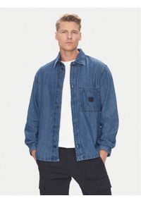 BOSS Koszula jeansowa Laredo 50544660 Granatowy Regular Fit. Kolor: niebieski. Materiał: bawełna